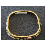 Lot of (9) Vintage Cloisonne Floral Bangle Bracelets