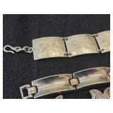 Lot of (5) Silver-toned Bracelets