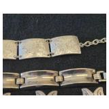 Lot of (5) Silver-toned Bracelets
