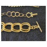 Lot of (5) Gold-tone Bracelets