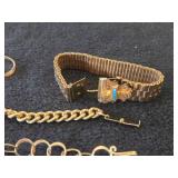 Lot of (5) Gold-tone Bracelets
