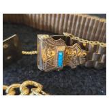 Lot of (5) Gold-tone Bracelets