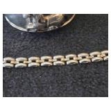 55.6-grams (total) Sterling Silver Bracelet + Cuff Bracelet