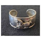 55.6-grams (total) Sterling Silver Bracelet + Cuff Bracelet