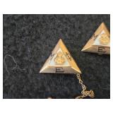 Vintage 11.4-grams (total) 10K Gold - Lot of (4) Fraternity Pins from 1950's