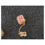 Vintage 11.4-grams (total) 10K Gold - Lot of (4) Fraternity Pins from 1950's