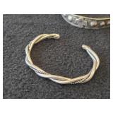 Lot of (7) Bracelets - Silver-tone Cuff Bracelets (x5) + Silver-tone Camel Hamsa Egyptian Metal Hinged Bracelet + Silverplate Bangle Bracelet