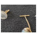 Lot of (4 Sets) Cuff Links + Extras