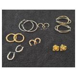 Lot of (7 Sets) Earrings - Gold and Silver toned