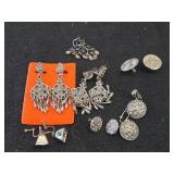 Lot of (7 Sets) Clip-on Earrings | Silver-tone