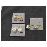 Lot of (3 Sets) Fine Sterling Silver Clip-on Earrings by Charles Albert