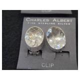 Lot of (3 Sets) Fine Sterling Silver Clip-on Earrings by Charles Albert