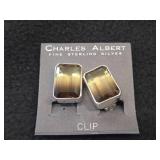 Lot of (3 Sets) Fine Sterling Silver Clip-on Earrings by Charles Albert