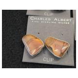 Lot of (3 Sets) Fine Sterling Silver Clip-on Earrings by Charles Albert