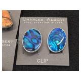 Lot of (3 Sets) Fine Sterling Silver Clip-on Earrings by Charles Albert