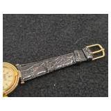 Piaget Ladies Quartz Wrist Watch with Black Leather Strap
