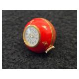 Dulux Swiss Ball Watch (red enamel with gold stars)