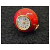 Dulux Swiss Ball Watch (red enamel with gold stars)