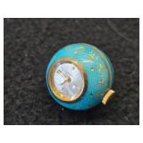 Geneve Ball shape Pendant Watch (blue guilloche enamel with celestial stars)