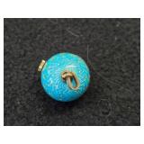 Geneve Ball shape Pendant Watch (blue guilloche enamel with celestial stars)