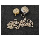 Ornata Swiss Made Pendant Watch + Nivida Pendant Watch  + (1) Chain 32' 830S Silver (9-grams)