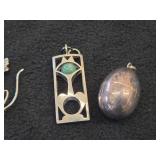 87.9-grams (total) 925 Silver - Lot of (8) Jewelry - (6) Pendants + (3) Pins