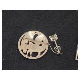 87.9-grams (total) 925 Silver - Lot of (8) Jewelry - (6) Pendants + (3) Pins