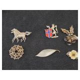 72.5-grams (total) 925 Silver - Lot of (6) Pins