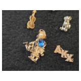 Lot of (9) Jewelry - (8) Music theme Pins + (1) Small Girl theme Pin with Gem and Pearl