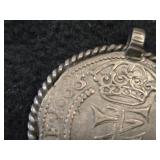 Jewelry - (2) Coin Pendants + (5) Coin Pins