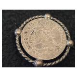 Jewelry - (2) Coin Pendants + (5) Coin Pins