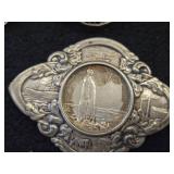 Jewelry - (2) Coin Pendants + (5) Coin Pins