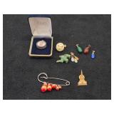 Jewelry - (6) Pendants + (4) Asian theme Pendants + Russian Doll theme Pin + Asian House theme Pin