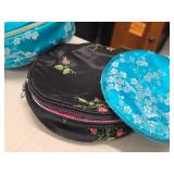 Lot of (5) Soft-side Zippered Jewelry Pouches