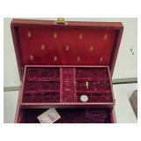 Flip-Top Jewelry / Music Box with Thorens Movement Always (Made in Switzerland) 10' wide x 7' deep x 4' tall