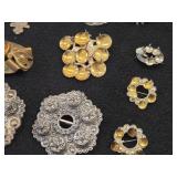 Lot of (17) Jewelry - (14) Pins + (3) Pendants