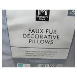 Member’s Mark Oversized Gray Faux-Fur Decorative Pillows