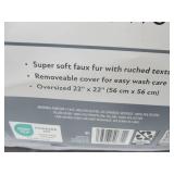 Member’s Mark Oversized Gray Faux-Fur Decorative Pillows