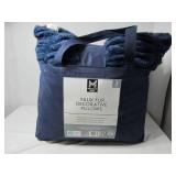 Member’s Mark Oversized Blue Faux-Fur Decorative Pillows