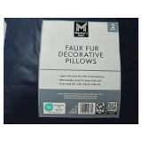 Member’s Mark Oversized Blue Faux-Fur Decorative Pillows