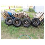 Set of 4 Maxxis Maxxzilla ATV/UTV Mud Tires – 27x9-12 & 27x11-12 – with Ranger 12-Inch Alloy Wheels