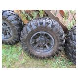 Set of 4 Maxxis Maxxzilla ATV/UTV Mud Tires – 27x9-12 & 27x11-12 – with Ranger 12-Inch Alloy Wheels