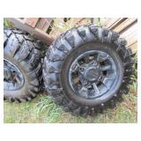 Set of 4 Maxxis Maxxzilla ATV/UTV Mud Tires – 27x9-12 & 27x11-12 – with Ranger 12-Inch Alloy Wheels