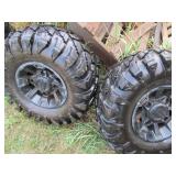 Set of 4 Maxxis Maxxzilla ATV/UTV Mud Tires – 27x9-12 & 27x11-12 – with Ranger 12-Inch Alloy Wheels