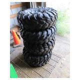 Set of 4 Maxxis Maxxzilla ATV/UTV Mud Tires – 27x9-12 & 27x11-12 – with Ranger 12-Inch Alloy Wheels