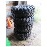Set of 4 Maxxis Maxxzilla ATV/UTV Mud Tires – 27x9-12 & 27x11-12 – with Ranger 12-Inch Alloy Wheels