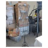Black Metal Wire Female Dress Form Mannequin – Full-Size Decorative Display