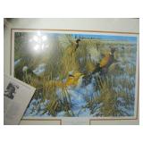 Michael Sieve “Fast Food Hunter – Fox and Pheasants” Signed Limited Edition Print 581/950, Framed with COA