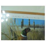 Michael Sieve “Fast Food Hunter – Fox and Pheasants” Signed Limited Edition Print 581/950, Framed with COA