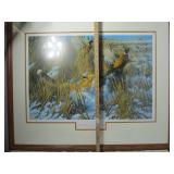 Michael Sieve “Fast Food Hunter – Fox and Pheasants” Signed Limited Edition Print 581/950, Framed with COA